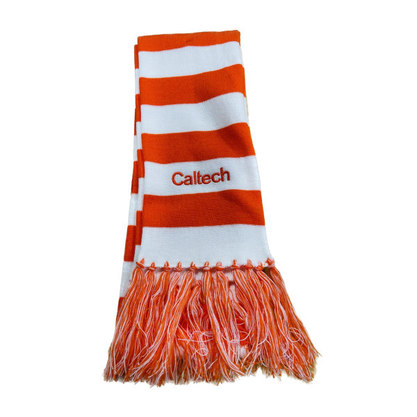 Orange and white scarf